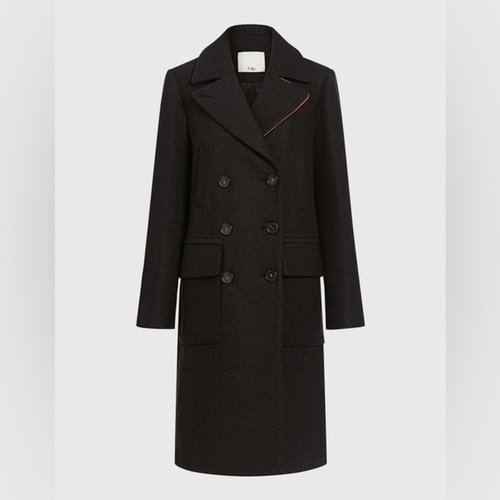 NWT Tibi Felted Wool Double Breasted Coat